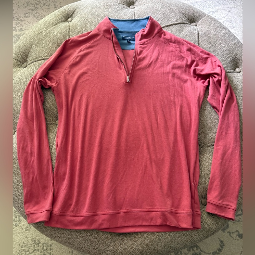 Peter Millar Red Zip Up Sweater